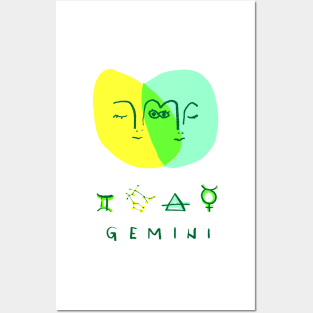 Gemini Twins Mercury Smart Babies Posters and Art